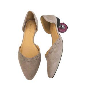 Talbots Dove Gray Suede Leather D'Orsay Flats Size 7M